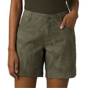 PrAna standard fit camo hiking performance shorts 7” size 4/07 stretchable